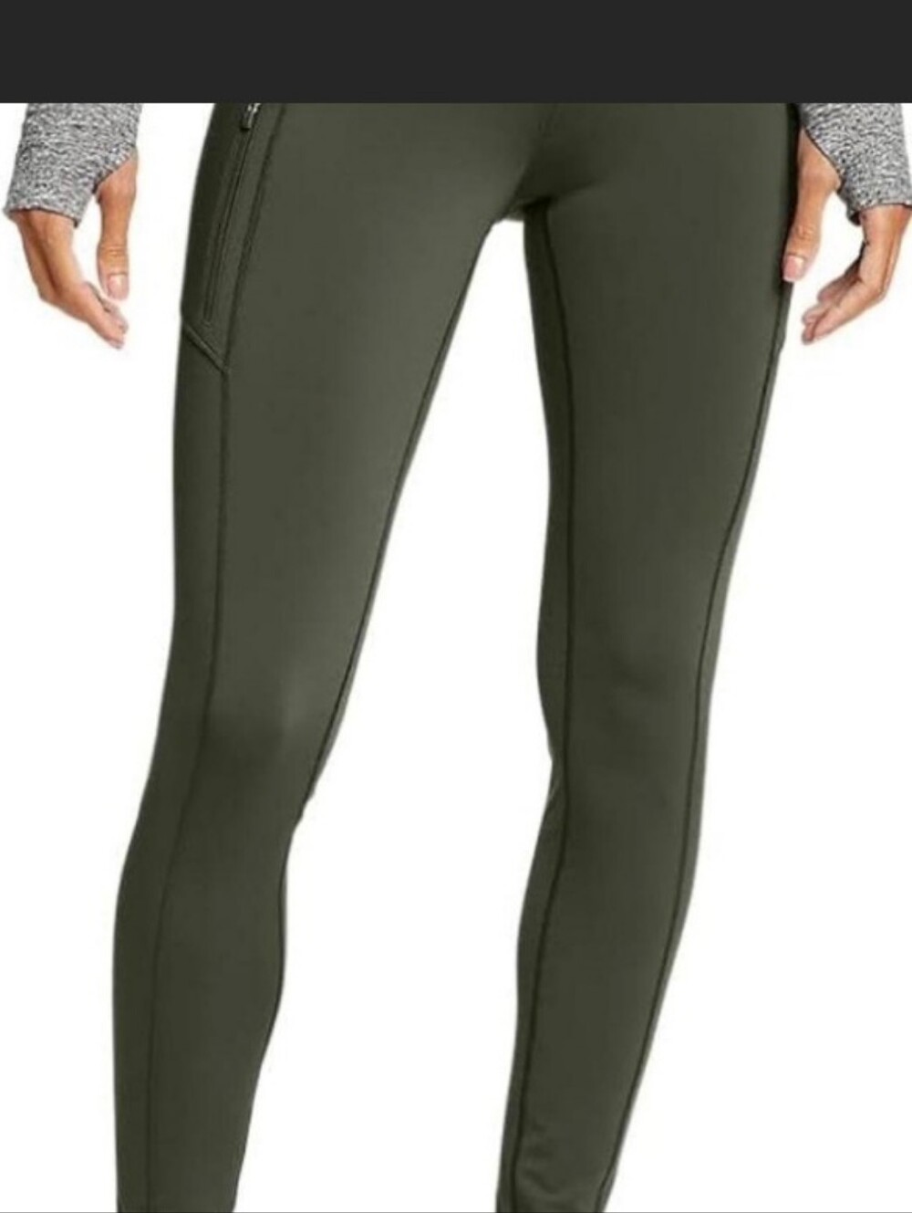 Eddie Bauer Women's Olive Green Active Leggings